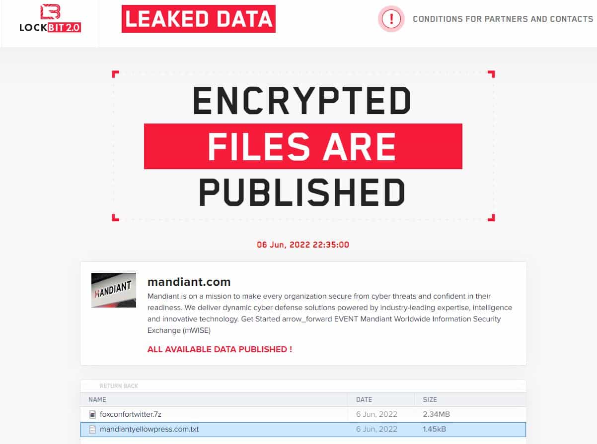 Cyber Security Giant Mandiant Denies Data Breach From LockBit Ransomware Gang